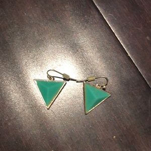 🐞3/$10 Triangle teal earring